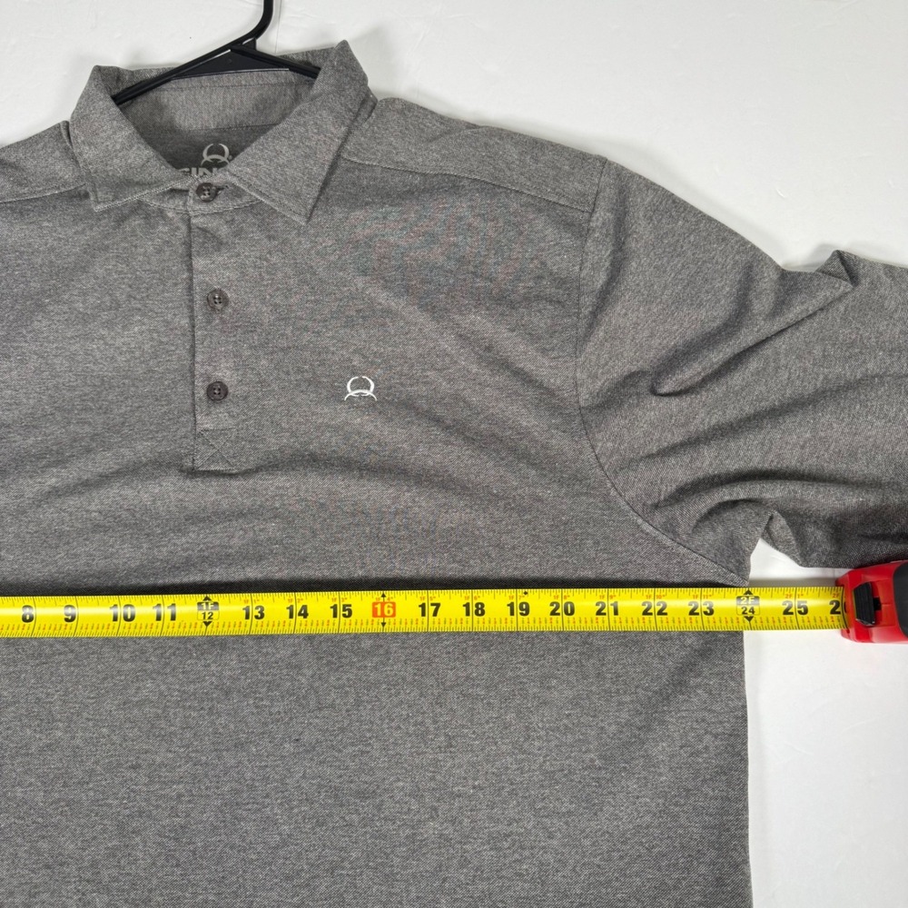 Cinch Polo Shirt Mens XXL Grey Arena Flex Short Sleeve Athleisure MTK1863016‎ - Picture 9 of 10